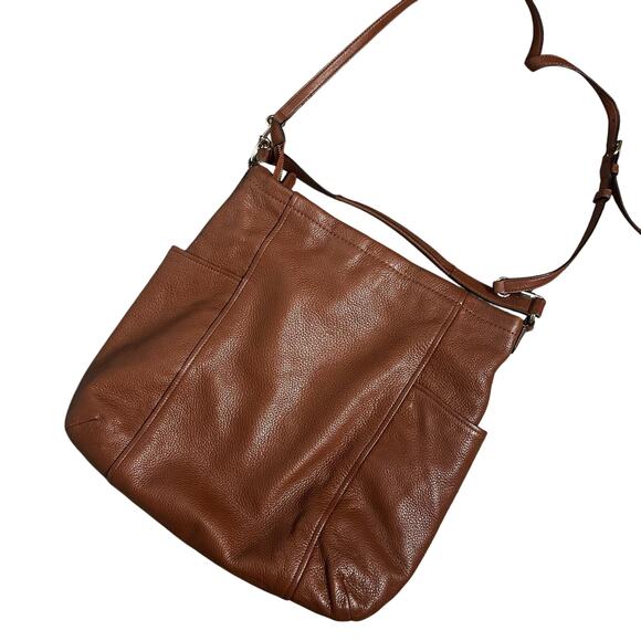 COACH Chicago Gallery Park Pebbled Leather Hobo Crossbody Bag in Brown Crossbody - Picture 7 of 15